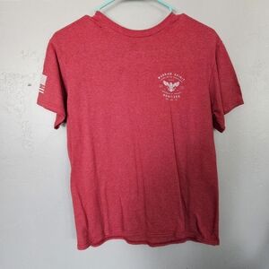 Howitzer Boys Youth Large Red Short Sleeve Graphic T-Shirt Flag Patriot Eagle